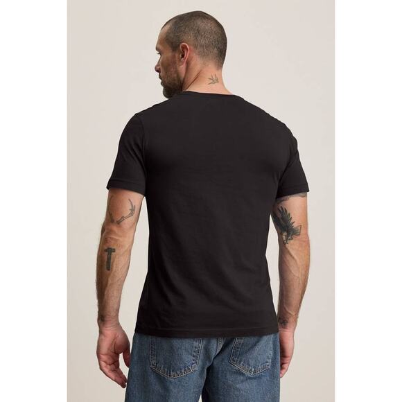 Velvet by Graham & Spencer Mens Howard SS Crew Tee Shirt in Black XX - Picture 4 of 5